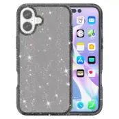 AMORUS iPhone 17 Mobilskal Shockproof - Glitter Svart