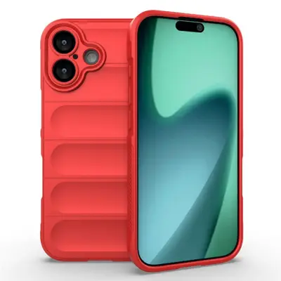 AMORUS iPhone 17 Mobilskal Shockproof TPU Rugged - Röd
