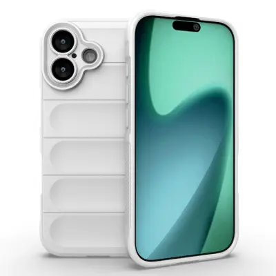 AMORUS iPhone 17 Mobilskal Shockproof TPU Rugged - Vit