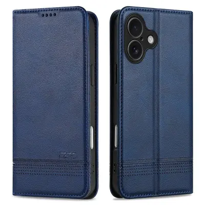 AZNS iPhone 17 Plånboksfodral Konstläder - Blå