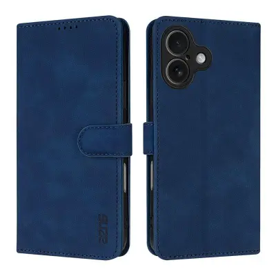 AZNS iPhone 17 Plånboksfodral Konstläder - Blå