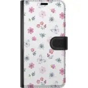 Blommor och fjärillar plånboksfodral till Apple iPhone 17