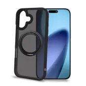 Celly iPhone 17 Mobilskal MagSafe Magsand med Ringhållare - Svart