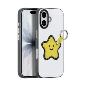 DUX DUCIS Mobilskal till iPhone 17 med Fingerring/Rem Luvy Series (Snövit&Stjärna)