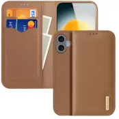 Dux Ducis iPhone 17 Plånboksfodral Äkta Läder Hivo - Brun