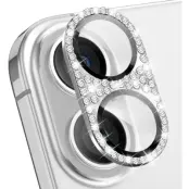 Enkay Rhinestone Camera Glass (iPhone 17) - Silver