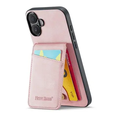 FIERRE SHANN 023 iPhone 17 Fodral KonstLäder - Rosa