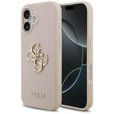 Guess iPhone 17 Mobilskal Grained Classic Logo - Rosa