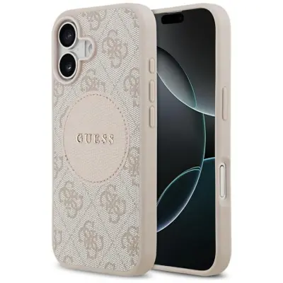 Guess iPhone 17 Mobilskal MagSafe 4G Circle Classic Logo - Rosa