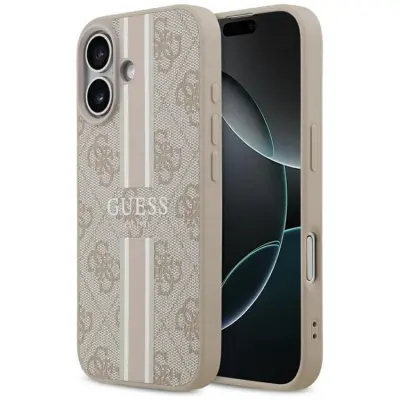 Guess iPhone 17 Mobilskal MagSafe 4G Printed Stripes - Rosa
