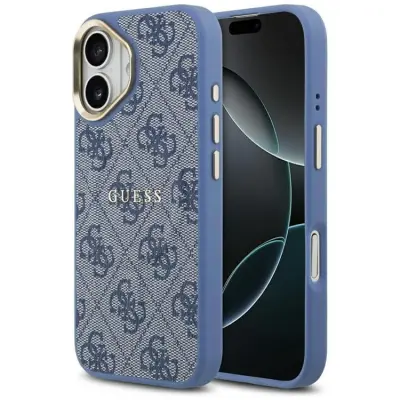 Guess iPhone 17 Mobilskal MagSafe 4G PU Classic Logo - Blå