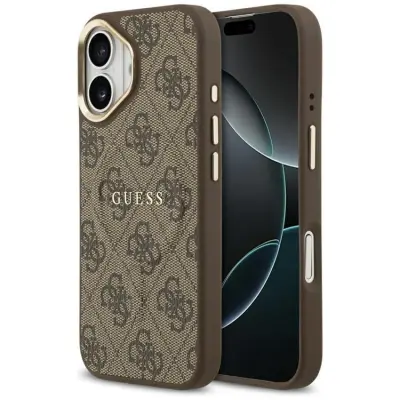 Guess iPhone 17 Mobilskal MagSafe 4G PU Classic Logo - Brun