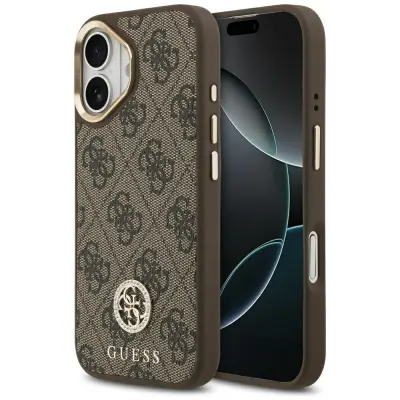Guess iPhone 17 Mobilskal Magsafe Strass Logo - Brun