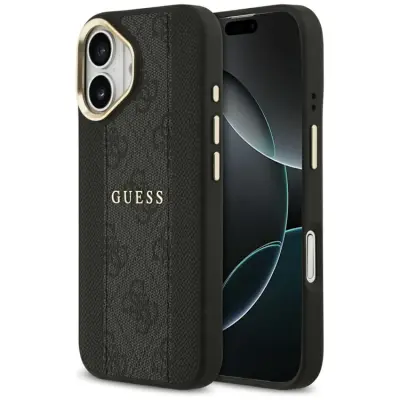 Guess iPhone 17 Mobilskal Magsafe Stripe - Svart