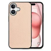 iPhone 17 Mobilskal Carbon Fiber PU Läder - Khaki