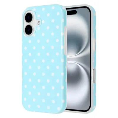 iPhone 17 Mobilskal Dot Design Imd Tpu - Blå (Blå)