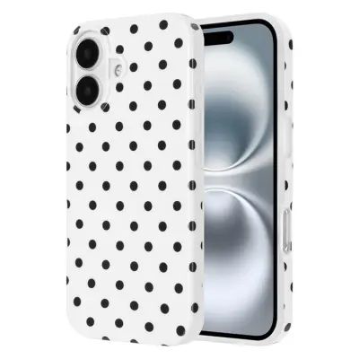 iPhone 17 Mobilskal Dot Design Imd Tpu - Vit (Vit)