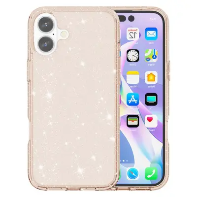 iPhone 17 Mobilskal Glittrande Puderglitter - Guld