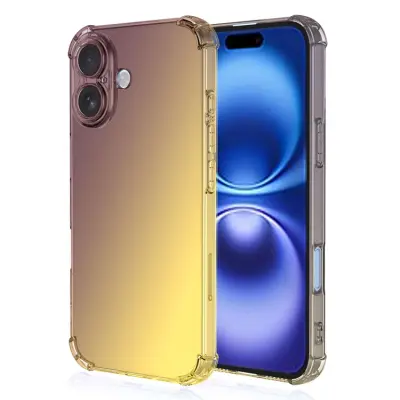 iPhone 17 Mobilskal Gradient Color TPU Anti-Drop - Svart/Guld