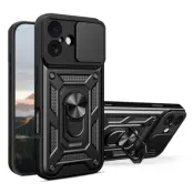 Mobilskal till iPhone 17 Hybrid Armor Camshield - Svart