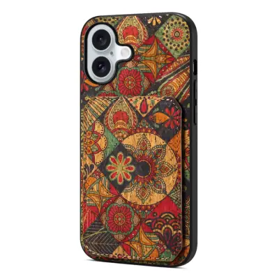 iPhone 17 Mobilskal Korthållare Blommor - Höst / Gul