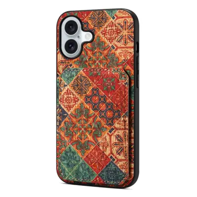 iPhone 17 Mobilskal Korthållare Blommor - Vinter / Blå