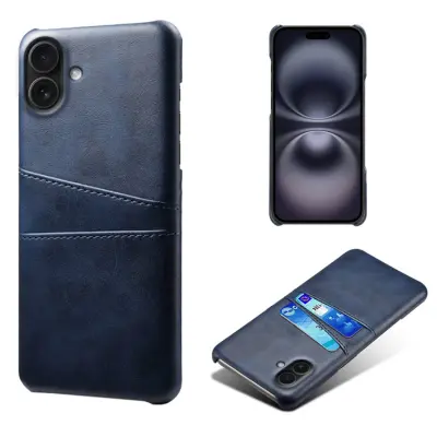 iPhone 17 Mobilskal Korthållare Dual - Blå