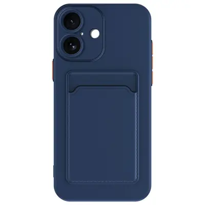 iPhone 17 Mobilskal Korthållare TPU - Blå