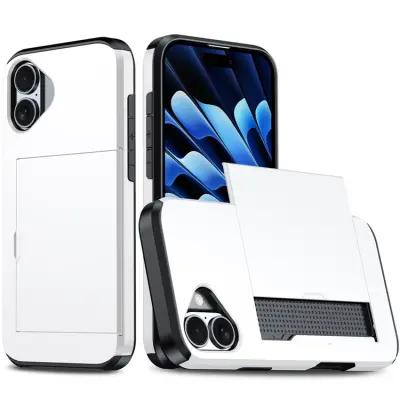 iPhone 17 Mobilskal korthållare - Vit