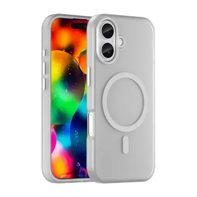 iPhone 17 Mobilskal MagSafe Abrasive - Matte Vit