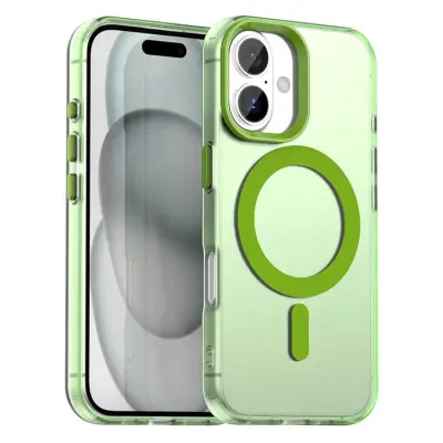 iPhone 17 Mobilskal MagSafe Anti Drop Hybrid - Grön