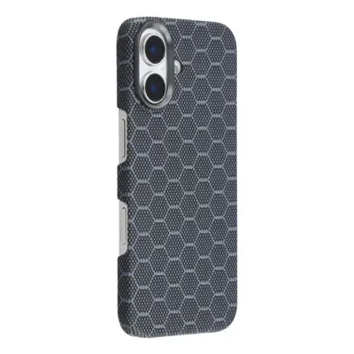 iPhone 17 Mobilskal MagSafe Aramid Fiber Honeycomb - Blå