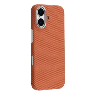 iPhone 17 Mobilskal MagSafe Carbon Fiber - Orange/Röd