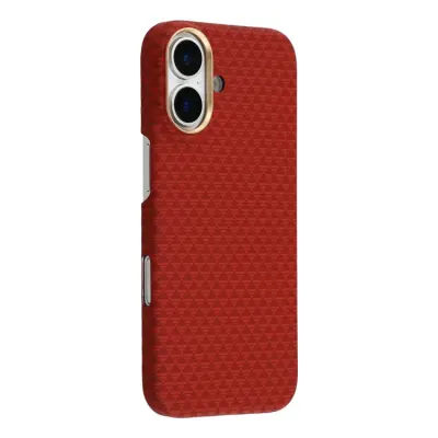 iPhone 17 Mobilskal MagSafe Carbon Fiber - Röd