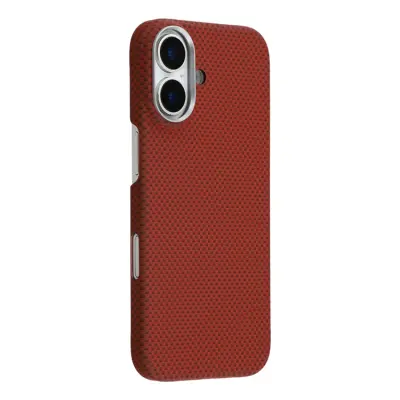 iPhone 17 Mobilskal MagSafe Carbon Fiber - Röd/Svart