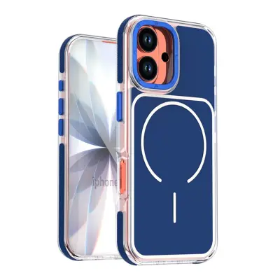 iPhone 17 Mobilskal MagSafe Dual Färg Shockproof - Blå (Blå)