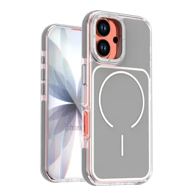 iPhone 17 Mobilskal MagSafe Dual Färg Shockproof - Grå (Grå)