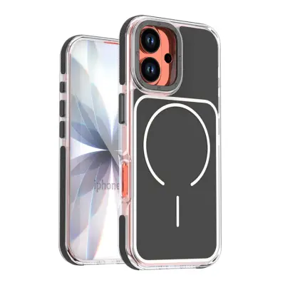 iPhone 17 Mobilskal MagSafe Dual Färg Shockproof (Svart)