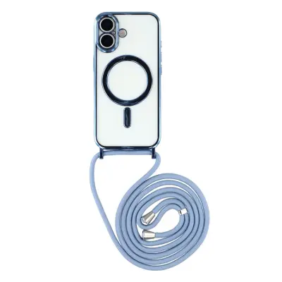 iPhone 17 Mobilskal MagSafe Electroplating Edge TPU - Blå