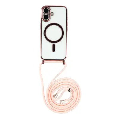 iPhone 17 Mobilskal MagSafe Electroplating Edge TPU - Rosa
