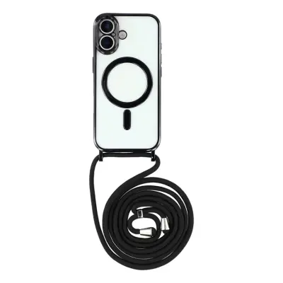 iPhone 17 Mobilskal MagSafe Electroplating Edge TPU - Svart