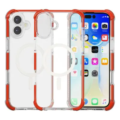 iPhone 17 Mobilskal MagSafe Förstärkta Hörn Acrylic - Röd