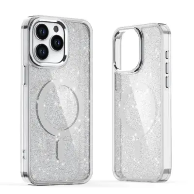 iPhone 17 Mobilskal MagSafe Glitter - Semitransparent