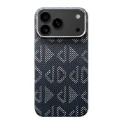 iPhone 17 Mobilskal MagSafe Kevlar - Geometric Blå