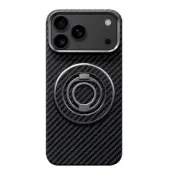 iPhone 17 Mobilskal MagSafe Kevlar Metal Ring - 1500D Coarse