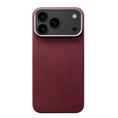 iPhone 17 Mobilskal MagSafe Kevlar - MiG Röd