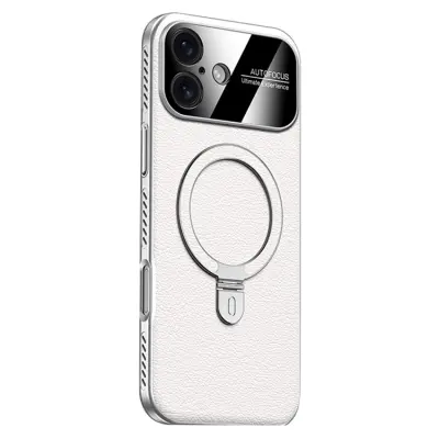 iPhone 17 Mobilskal MagSafe Kickstand Electroplated Cooling - Vit (Vit)