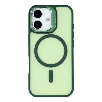 iPhone 17 Mobilskal MagSafe Lins Kickstand - Grön