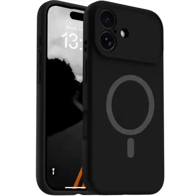iPhone 17 Mobilskal Magsafe Liquid Silikon - Svart