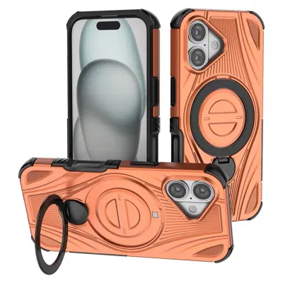 iPhone 17 Mobilskal MagSafe Magnetic Kickstand - Orange